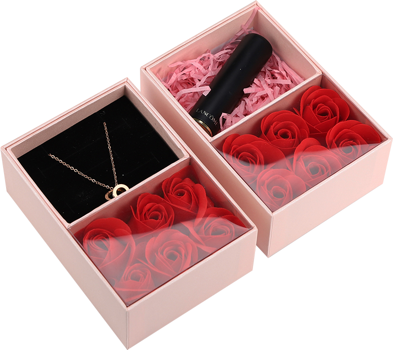 Lyx OEM smycken Blomma Papper Box Packaging Tillverkare