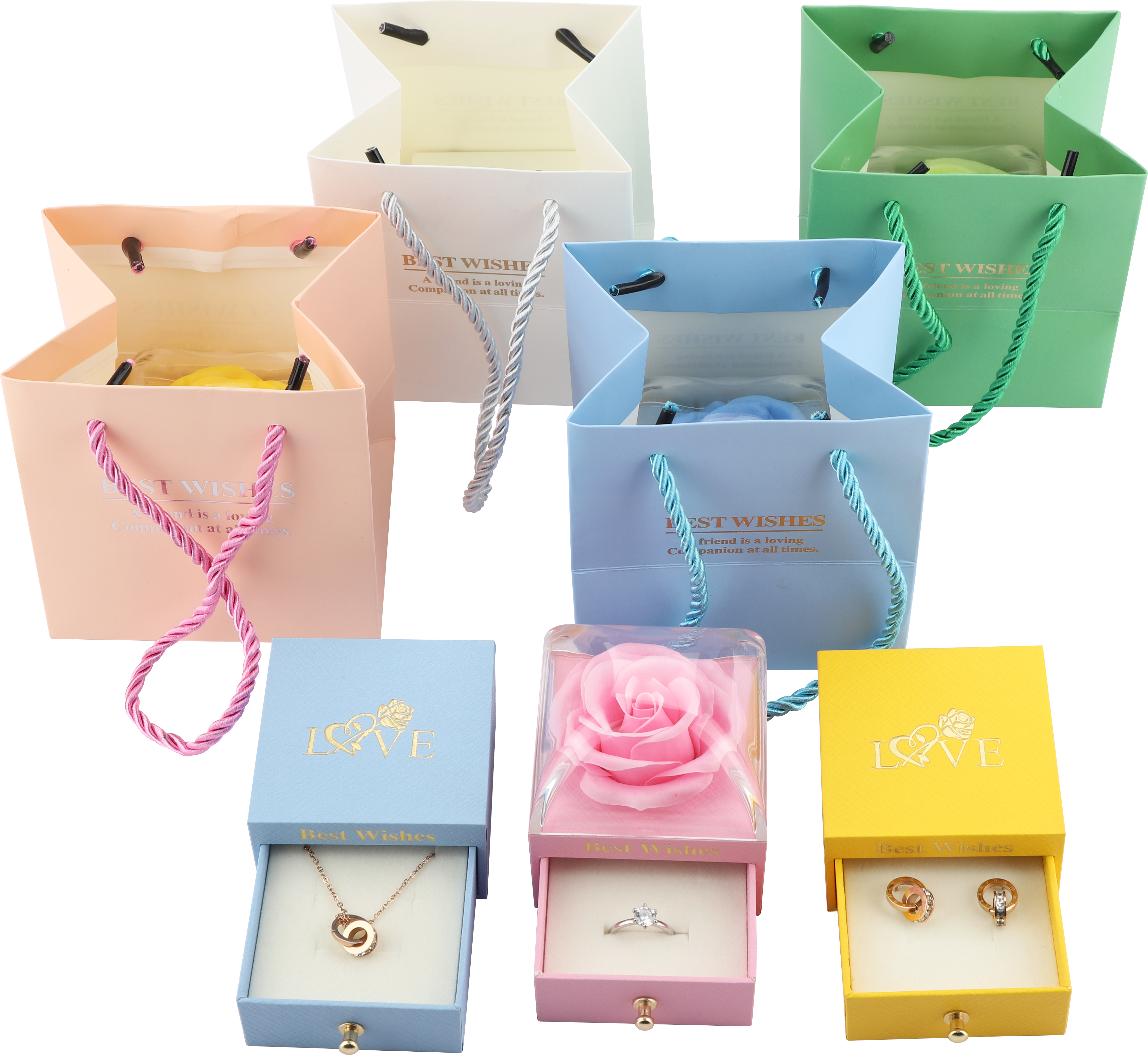 Lyx OEM smycken Blomma Papper Box Packaging Tillverkare