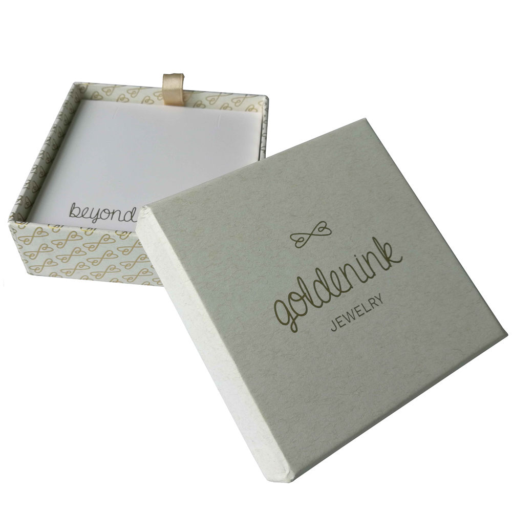 Fabbrica di scatole di carta per imballaggio di orecchini di moda bianchi dal design personalizzato