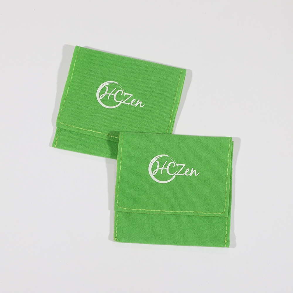 Aangepaste fluwelen tas groen pakketleverancier