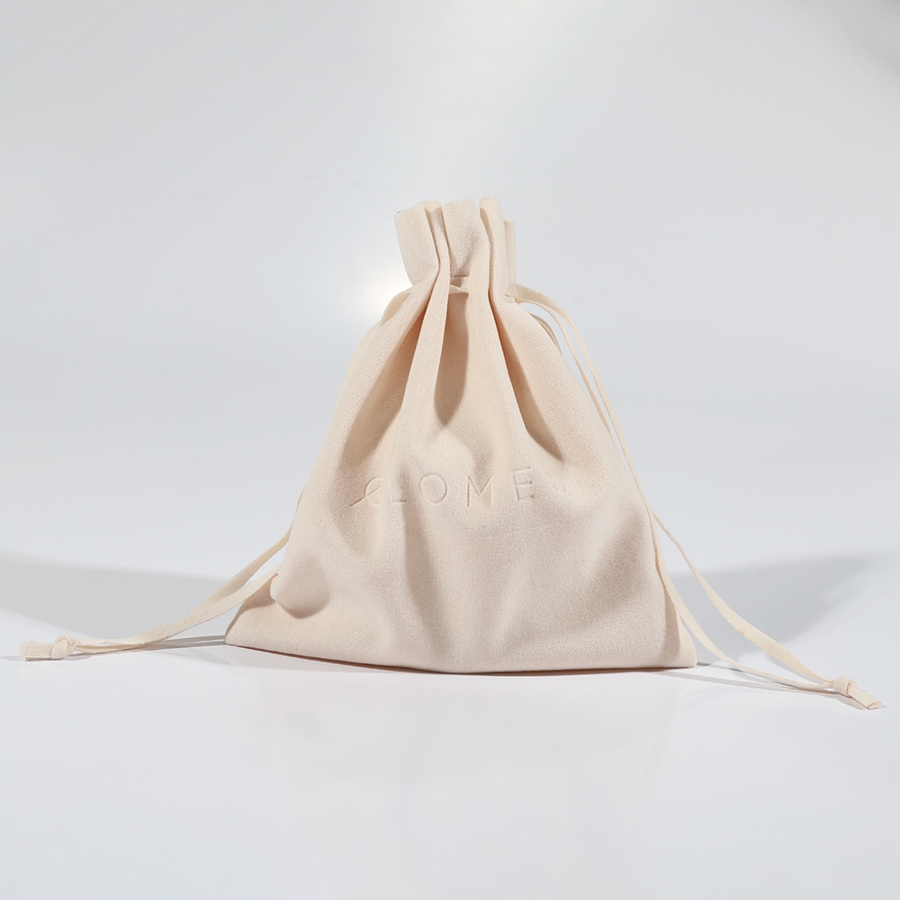 Produttore di pacchetti in velluto con borsa con coulisse di lusso